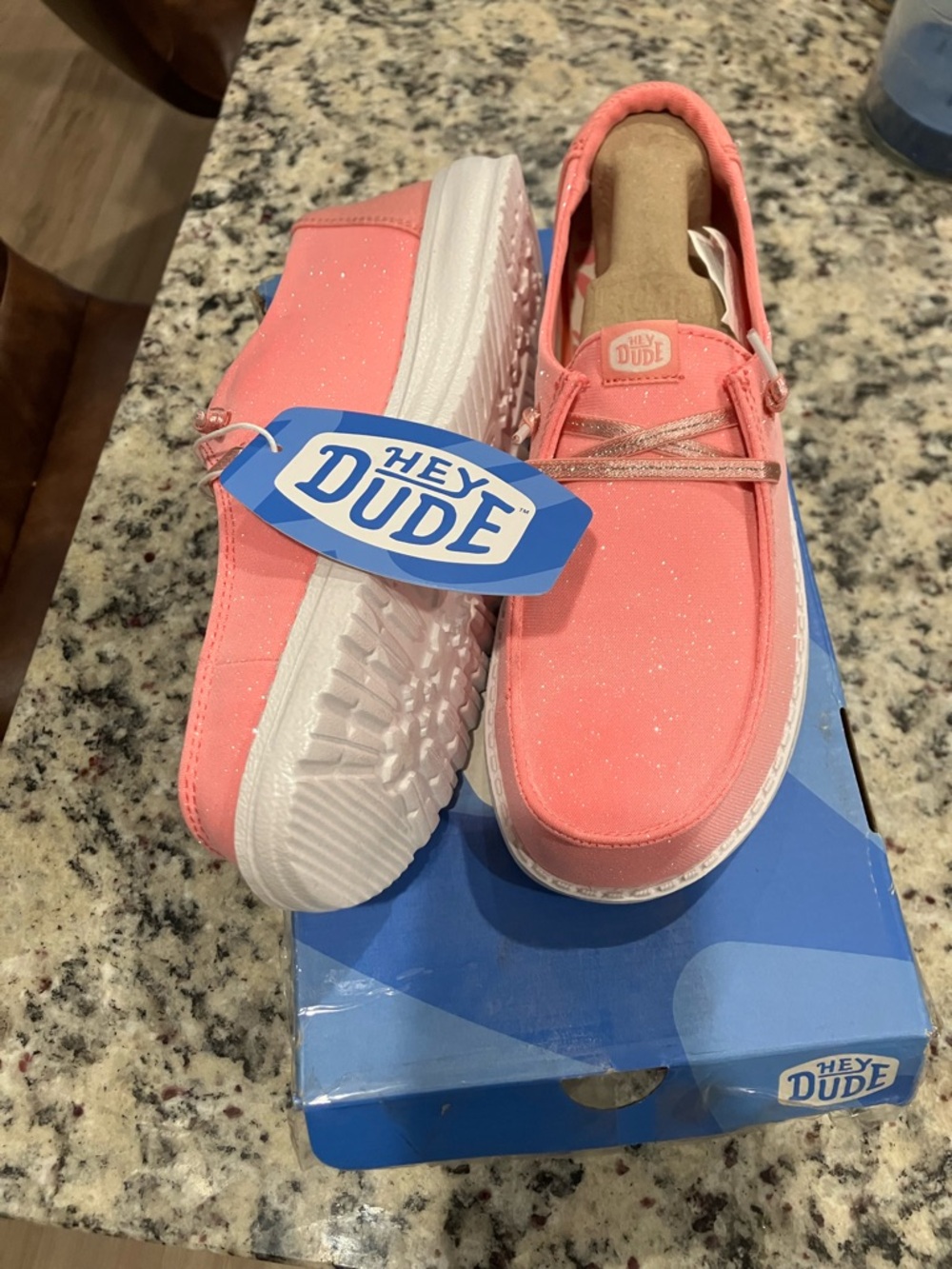 Hey Dude Pink Glitter